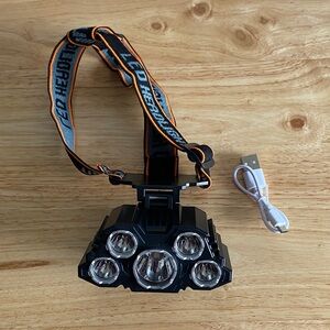 LED Headlamp with USB Charger Included